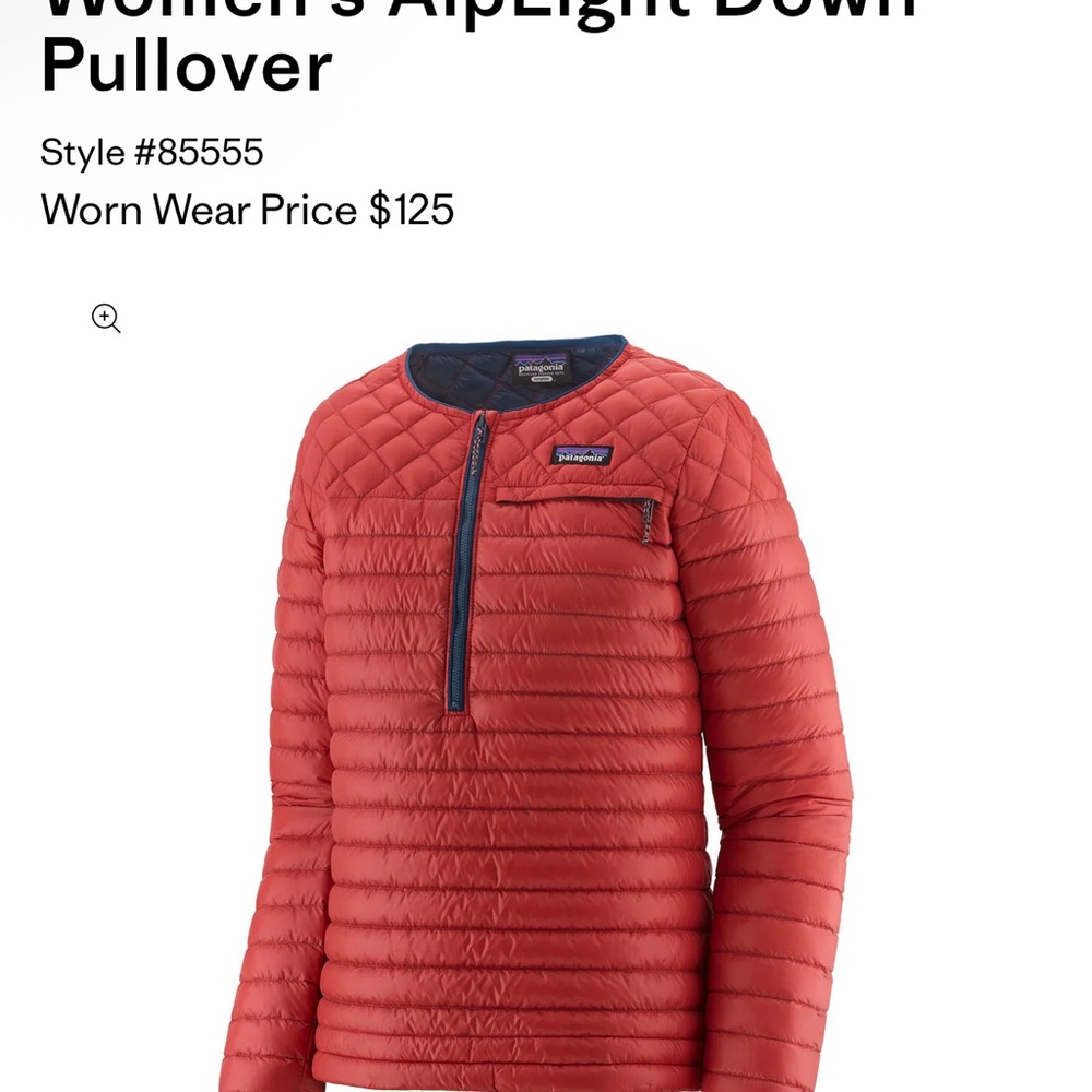 Patagonia Red Women's‎ AlpLight Down Pullover